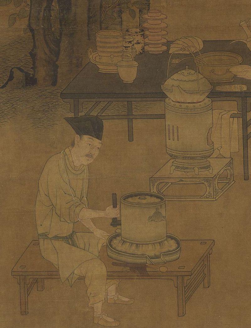 重拾“圍爐煮茶”文化，一起看看故宮藏畫里的“圍爐煮茶”[精制鋼圍爐茶桌](圖3)