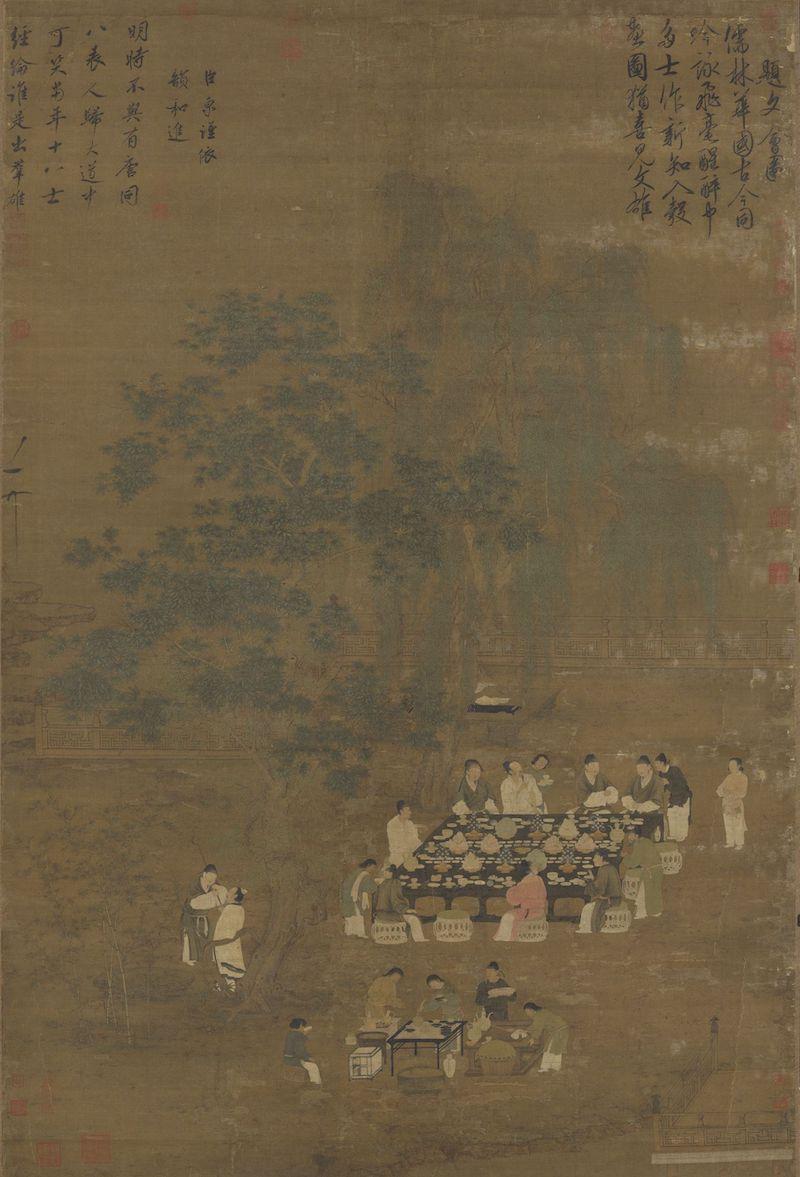 重拾“圍爐煮茶”文化，一起看看故宮藏畫里的“圍爐煮茶”[精制鋼圍爐茶桌](圖5)